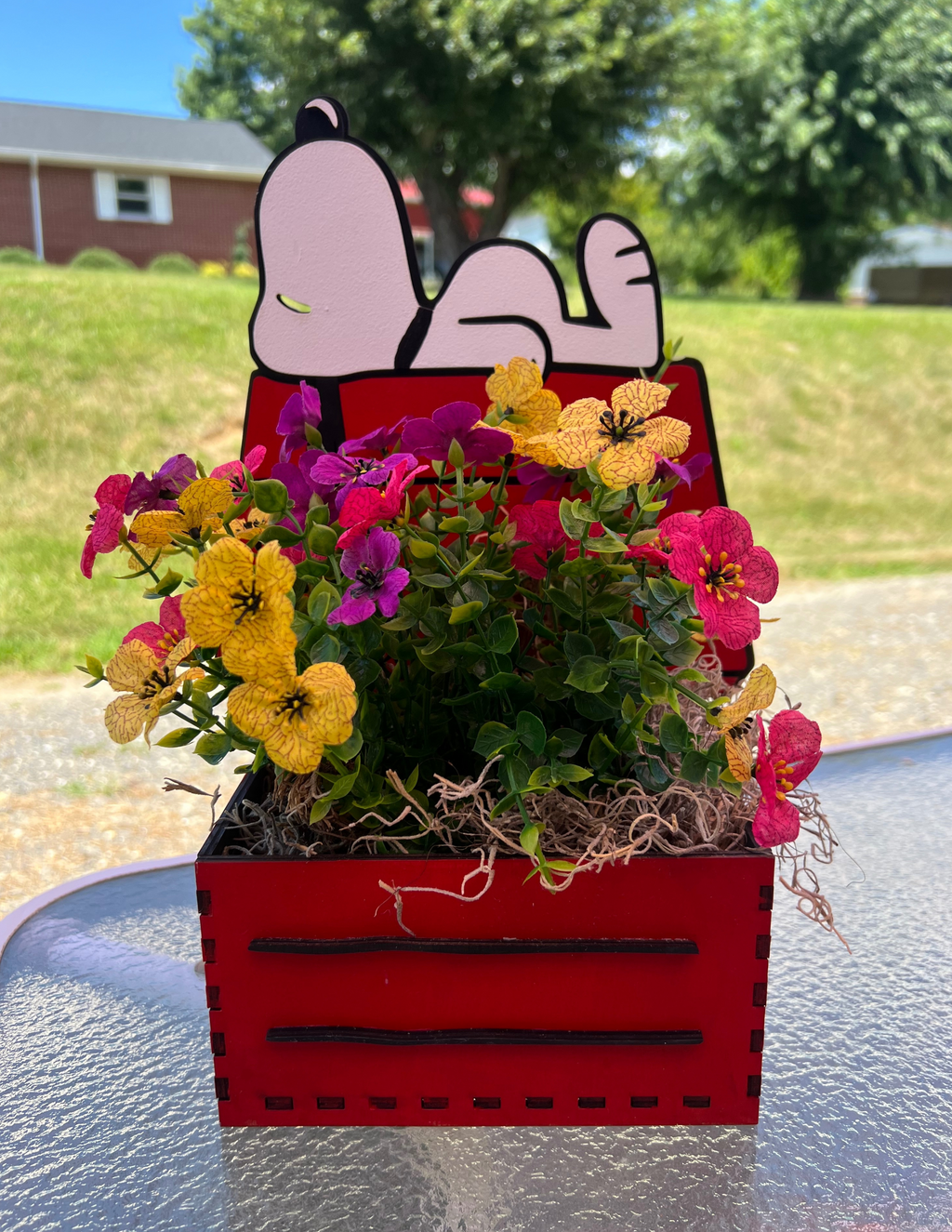 snoopy planter pot Snoopy Themed Outdoor/Indoor Planter Box Paint Kit