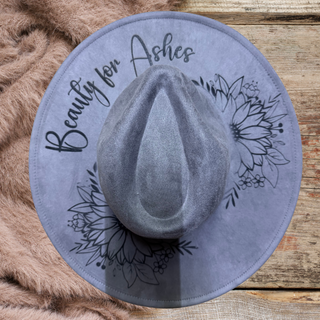 Custom Laser Burned Vegan Suede Hat - DIY Paint Kit
