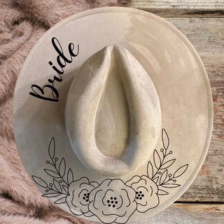 Custom Laser Burned Vegan Suede Hat - DIY Paint Kit