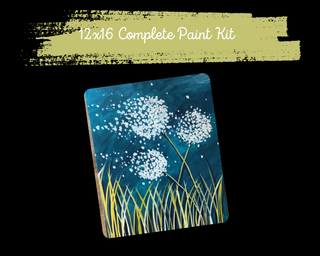 DANDELIONS IN THE WIND - DIY Canvas Paint Kit