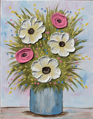 Dimensional Floral Bouquet Paint Party (Ticketed, Live Event)