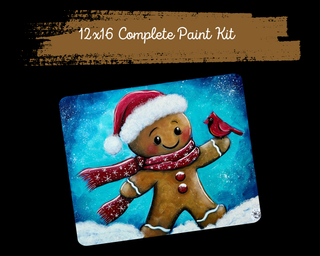 GINGERBREAD BOY - DIY Canvas Paint Kit
