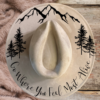 Custom Laser Burned Vegan Suede Hat - DIY Paint Kit