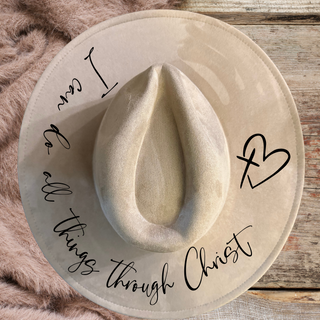 Custom Laser Burned Vegan Suede Hat - DIY Paint Kit