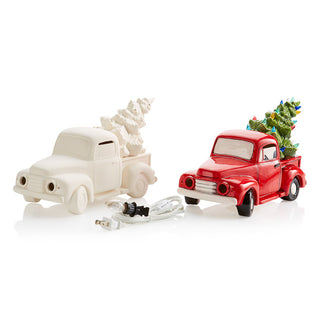Lighted Christmas Tree Trucks - DIY Ceramics