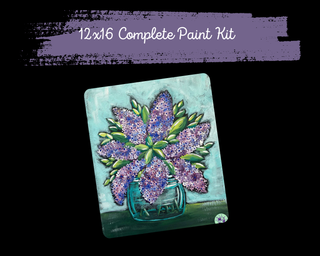 LAVENDAR FLORAL JAR - DIY Canvas Paint Kit