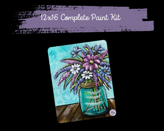 LAVENDAR MASON JAR - DIY Canvas Paint Kit