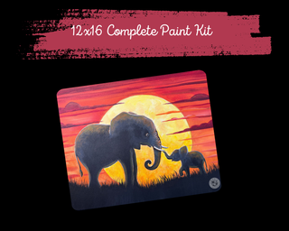 MOM & ME ELEPHANTS - DIY Canvas Paint Kit