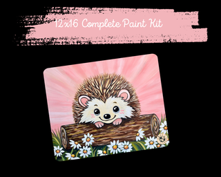 PORCUPINE & DAISIES - DIY Canvas Paint KIT