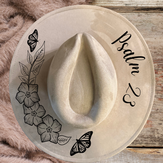 Custom Laser Burned Vegan Suede Hat - DIY Paint Kit