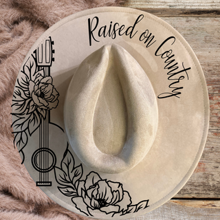 Custom Laser Burned Vegan Suede Hat - DIY Paint Kit