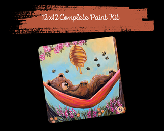 SLEEPY BEAR - DIY Canvas Paint KIT