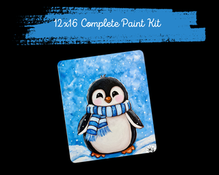 SNOW PENGUIN - DIY Canvas Paint KIT