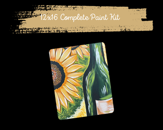 SUNFLOWER & WINE - DIY Canvas Paint KIT