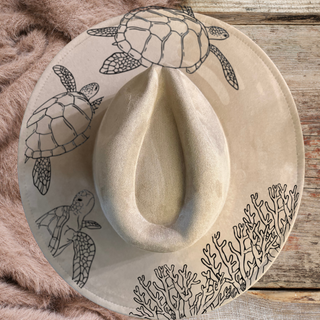 Custom Laser Burned Vegan Suede Hat - DIY Paint Kit