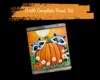 PUMPKIN PATCH RACOONS - DIY Canvas Paint KIT