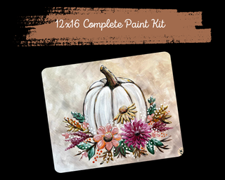 WHITE PUMPKIN - DIY Canvas Paint KIT