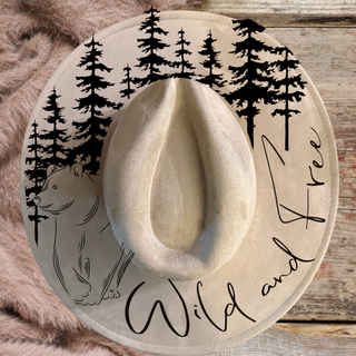 Custom Laser Burned Vegan Suede Hat - DIY Paint Kit