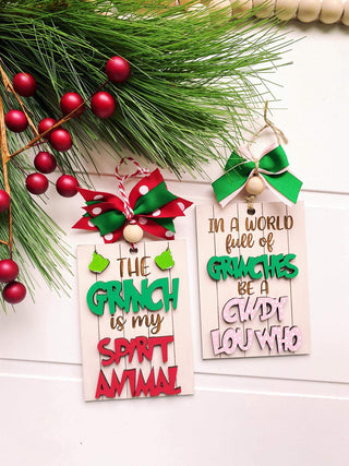 Don't be a Grinch - DIY Christmas Ornament Paint Kit (Set of 2)