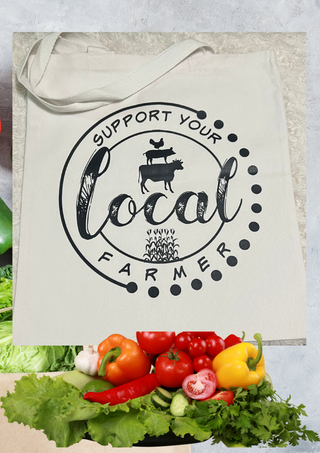 Large Tote - Support Your Local Farmer - Burnsville, NC