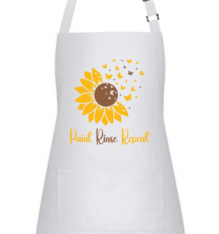 Adult Painters Apron - Sunflower with Quote